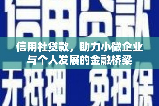 临湘信用社贷款，助力小微企业与个人发展的金融桥梁