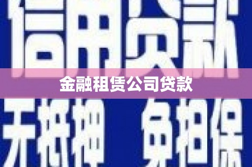 郊区金融租赁公司贷款