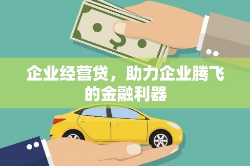 高要企业经营贷，助力企业腾飞的金融利器