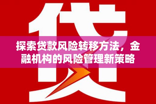 圣安多尼堂区探索贷款风险转移方法，金融机构的风险管理新策略