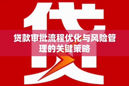 丰县贷款审批流程优化与风险管理的关键策略