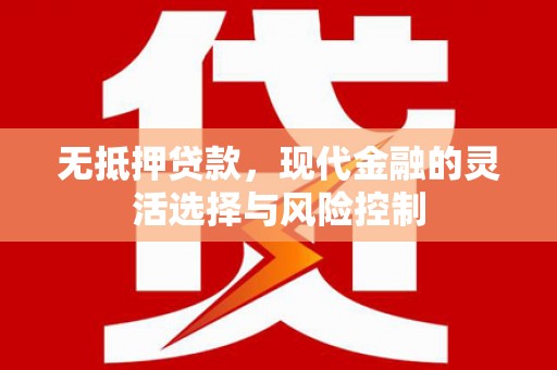 禄丰无抵押贷款，现代金融的灵活选择与风险控制