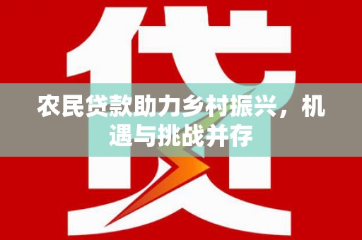 营口农民贷款助力乡村振兴，机遇与挑战并存