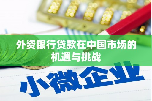 桑日外资银行贷款在中国市场的机遇与挑战