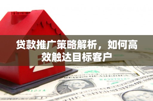 新北贷款推广策略解析，如何高效触达目标客户