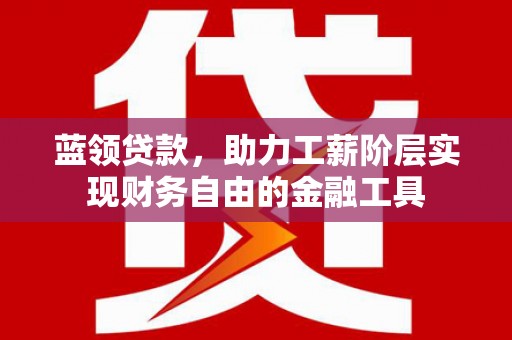 张家川蓝领贷款，助力工薪阶层实现财务自由的金融工具