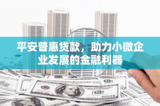 金乡平安普惠贷款，助力小微企业发展的金融利器